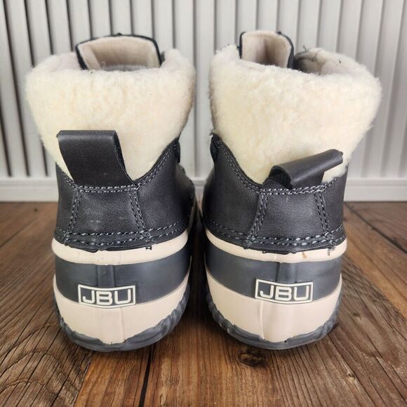 JBU Alison Waterproof Womens Size 9M Gray Faux Fur Trim Casual Ankle Duck Boots - Picture 4 of 10